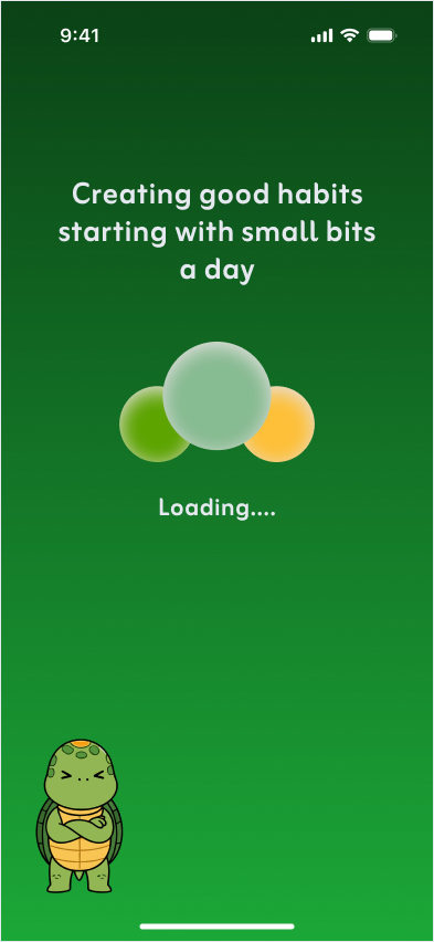Original 2025 loading screen with three circles